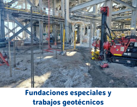 Fundaciones especiales y trabajos geotécnicos